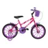 Bicicleta Aro 16 Pro Tork Ultra Kids T Infantil Menina Freio Vbreak Azul Branco E Rosa