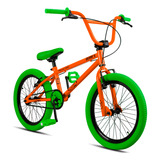 Bicicleta Aro 20 Aero Pro-x Color Pneu Colorido Balão Bmx Cor Laranja Pneu Verde Tamanho Do Quadro S