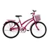 Bicicleta Aro 24 Feminina Susi Rosa Pink Com Paralama E Cest