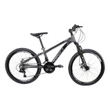 Bicicleta Aro 24 Rino Everest Freio Disco 21v Câmbio Shimano Cor Grafite