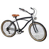 Bicicleta Aro 26 Caiçara Vintage Retrô Com Marcha E Farol
