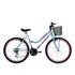 Bicicleta Aro 26 Feminina Athor Musa 18v Aro Aero C/cesta Cor Azul/rosa