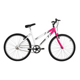 Bicicleta Aro 26 Ultra Bikes Bicolor Feminina Sem Marcha Cor Branco-rosa