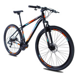 Bicicleta Aro 29 Gallo Duster Freio Disco 24 Marchas Cor Preto/laranja/verde Tamanho Do Quadro 19