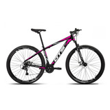 Bicicleta Aro 29 Gts Alumínio Rdx 24v Freio A Disco Cor Preto/rosa Tamanho Do Quadro 17
