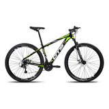 Bicicleta Aro 29 Gts Alumunio Rdx 21v Câmbio Shimano A Disco Cor Preto verde Tamanho Do Quadro 17