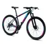 Bicicleta Aro 29 Krw Alumínio 24 Vel Freio A Disco Suspensão Dianteira X42 Cor Preto/rosa E Azul Tamanho Do Quadro 17