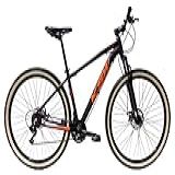 Bicicleta Aro 29 Ksw 21 Marchas Alumínio Cambio Shimano Freio A Disco (17, Preto/laranja)