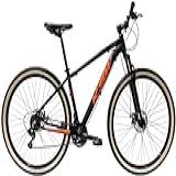 Bicicleta Aro 29 Ksw 21 Marchas Alumínio Cambio Shimano Freio A Disco (preto/laranja, 15)