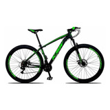Bicicleta Aro 29 Ksw 27 Velociddes - Freio Hidraulico Cor Preto/verde Tamanho Do Quadro 15