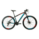 Bicicleta Aro 29 Rino Color 24v Shimano Trava - Hidráulico Cor Azul/vermelho Tamanho Do Quadro 19