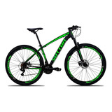 Bicicleta Aro 29 Sutton New Shimano 27v Freio Hidráulico Cor Preto/verde Tamanho Do Quadro 17