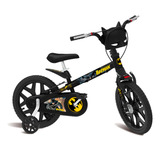 Bicicleta Batman Infantil Masculina Aro 16 Meninos Mascara