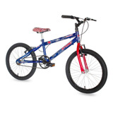 Bicicleta Bike Aro 20 Infantil Stone Rock Homem Aranha Spide Cor Azul