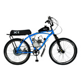 Bicicleta Bike Motorizada Banco Xr Kit Motor 80cc Moskito Cor Azul Bebê Tamanho Do Quadro 17