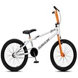 Bicicleta Bmx Aro 20 Ravok Rv-x Aro Aero Freio V-brake Cross Freestyle (branco E Laranja)