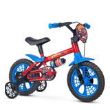 Bicicleta C garrafinha Masculina Idade 2 A 5 Anos Spider man Cor Vermelho azul