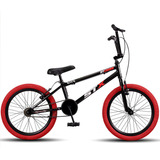 Bicicleta Cross Stx Aro 20 Infantil Pneu Colorido V-brake Cor Preto Pneu Vermelho Tamanho Do Quadro Único
