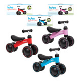 Bicicleta De Equilíbrio 4 Rodas Bebê Sem Pedal Infantil Buba Cor Azul