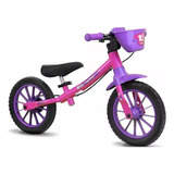Bicicleta De Equilíbrio Balance Feminina Nathor Aro 12 Rosa