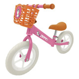 Bicicleta De Equilíbrio Com Cestinha Zippy Aro 12 Cor Rosa