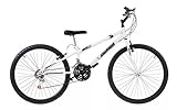 Bicicleta De Passeio Ultra Bikes Esporte Rebaixada Aro 24 Reforçada Freio V-brake – 18 Marchas Branco