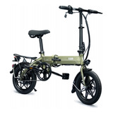 Bicicleta Elétrica E bike Mini Bateria Lítio 48v 400w F1 Cor Verde