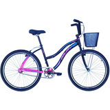 Bicicleta Feminina Aluminio Beach Aro 26 Passeio Confortavel