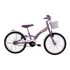 Bicicleta Feminina Aro 20 Fashion Com Cestinha Lilas  Branca