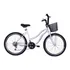 Bicicleta Feminina Aro 26 18 Machas Com Cesta Passeio Beach Cor Branco