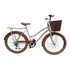 Bicicleta Feminina Aro 26 Com 6 Marcha Retro Beach C/ Cesta