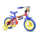 Bicicleta Infantil Aro 12 Azul vermelha Fireman   Nathor Cor Vermelho azul amarelo