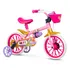 Bicicleta Infantil Aro 12 Menina Princesa Disney Nathor Lind Cor Rosa