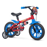 Bicicleta Infantil Aro 12 Nathor Spider Man C rodinhas