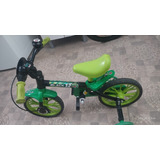 Bicicleta Infantil Aro 12 Preta E Verde Bem 10 