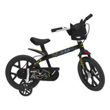 Bicicleta Infantil Aro 14 Bandeirante Batman Com Rodinhas