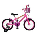 Bicicleta Infantil Aro 16 Feminina Criança Menina Rosa 
