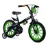 Bicicleta Infantil Aro 16 Kids Dinossauro - Com Rodinhas Cor Verde