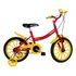 Bicicleta Infantil Aro 16 Masculina V-brakes Monark Cor Vermelho/amarelo