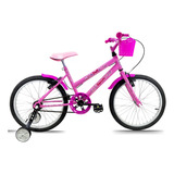 Bicicleta Infantil Aro 20 Feminina Doll + Rodinha Lateral