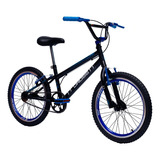 Bicicleta Infantil Aro 20 Meninos Com Rodinha De Treinamento Cor Preto-azul Tamanho Do Quadro Único