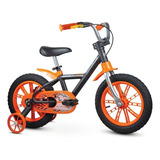 Bicicleta Infantil Infantil Nathor Aro 14 First Pro 2020 R14   Preto laranja