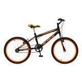 Bicicleta Infantil Krs Rebaixada Aro 20 1v Freios V brakes Cor Preto laranja