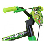 Bicicleta Infantil Nathor Aro 12 Menino Black De 2 A 5 Anos Cor Preto verde
