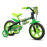 Bicicleta Infantil Nathor Aro 12 Menino Black De 2 A 5 Anos Cor Preto verde