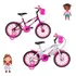 Bicicleta Infantil Ultra Bikes Kids Aro 16 Rosa E Lilás 