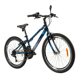 Bicicleta Max Azul Aro 24 Com Freios V-brake - Caloi