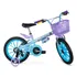 Bicicleta Nathor Aro 16 Frozen Com Cestinha Roxo Com Azul