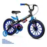 Bicicleta Passeio Infantil Nathor Aro 16 Tech Boys R16 - Preto/azul/azul-celeste