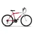 Bicicleta Passeio Masculina Ultra Bikes Bike Aro 24 Bicolor 18 Marchas - Vermelho-ferrari/branco